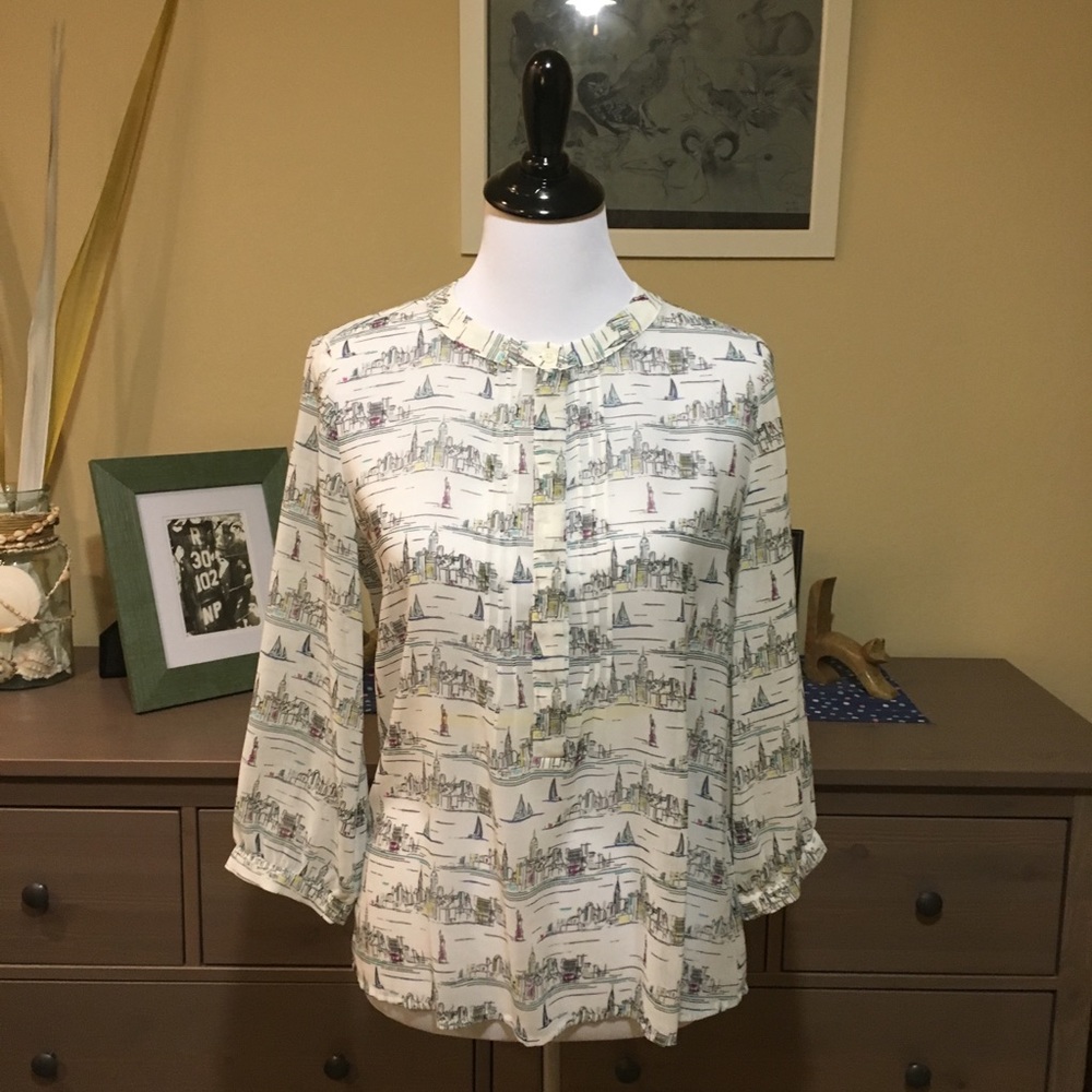 Banana Republic // NYC sheer blouse